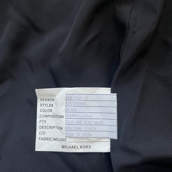 MICHAEL Michael Kors Black Silk Blend Sequin Flare Skirt Women's Size 8 - Picture 4 of 13